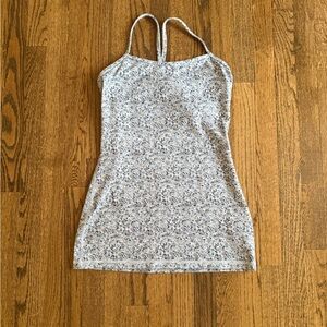 Lululemon Athletica Blue Floral Tank Top